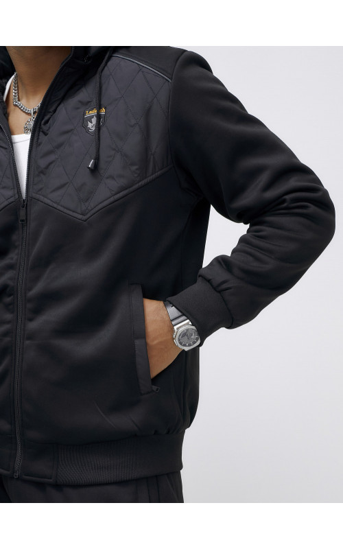 Мужской зимний спортивный костюм с начёсом, чёрный, для активного отдыха в Тюмени