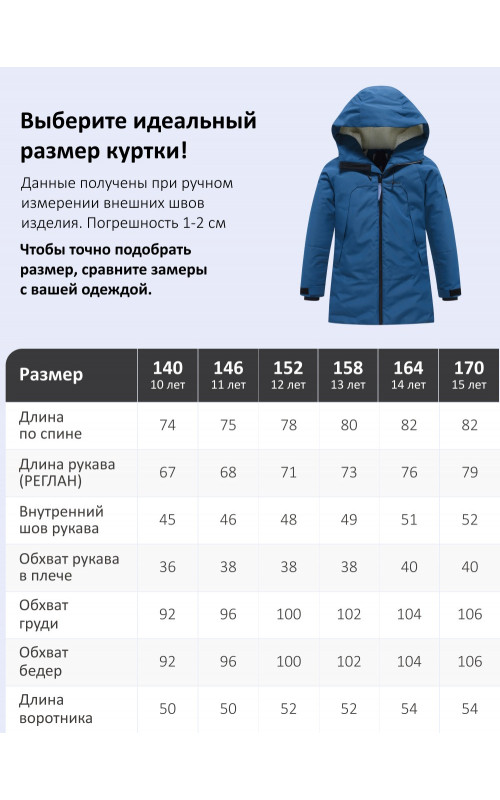 Зимняя парка для мальчика-подростка.
