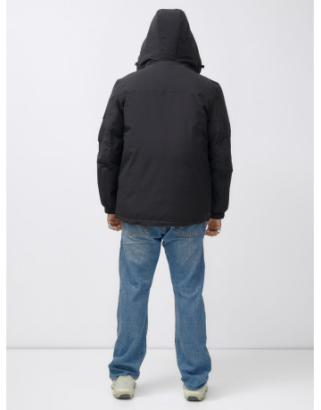 Мужская зимняя куртка больших размеров с регулируемым капюшоном.