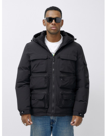 Мужская зимняя куртка больших размеров с регулируемым капюшоном.