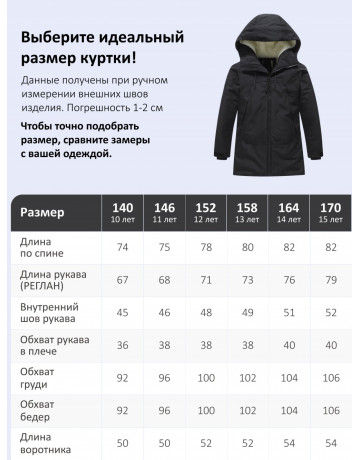 Зимняя парка для мальчика-подростка.