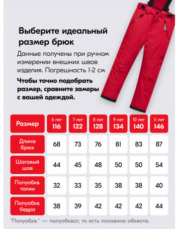 Горнолыжный костюм зимний для девочки красный 
