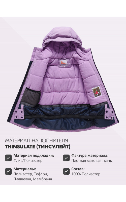 Зимний горнолыжный костюм для девочки.