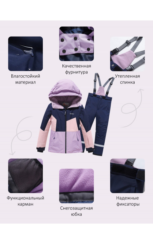 Зимний горнолыжный костюм для девочки.