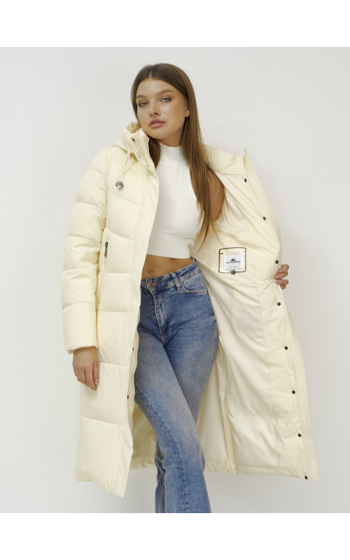 Длинный зимний пуховик для женщин