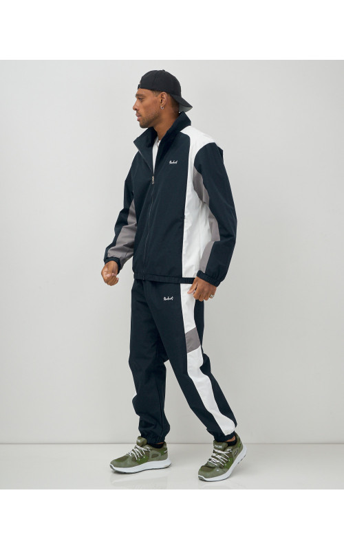 Мужской спортивный костюм темно-синий весна-лето для активного отдыха в Тюмени