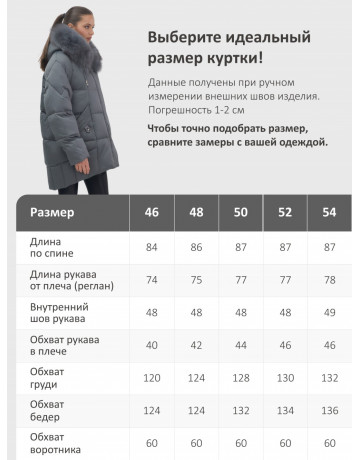 Пуховик с мехом песца зимний премиум-класса