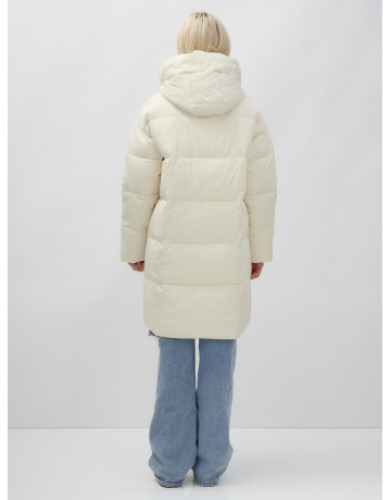 Зимняя куртка свободного кроя для женщин с трикотажными манжетами.