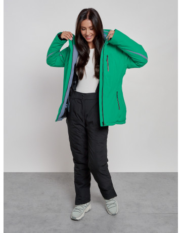 Женская горнолыжная куртка цвет зелёный