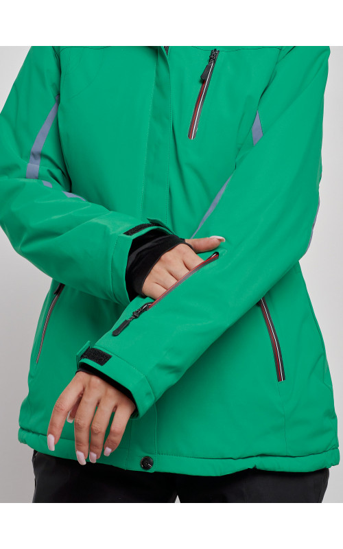 Женская горнолыжная куртка цвет зелёный
