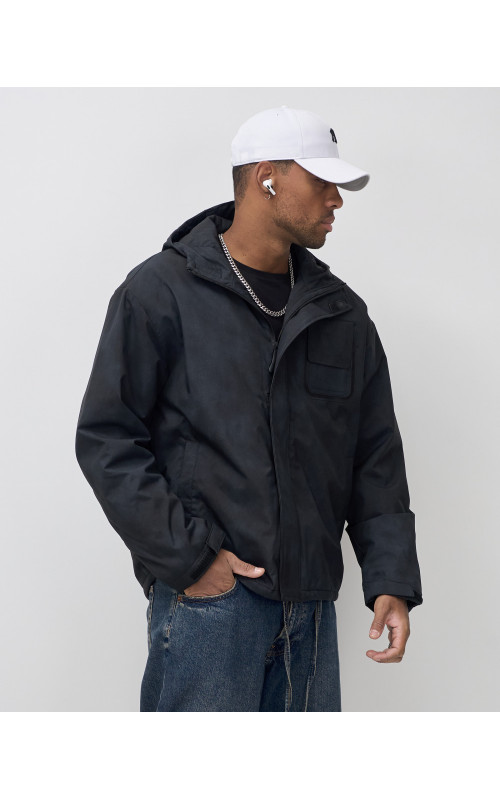 Мужская спортивная куртка для весны и осени, чёрная, для активного отдыха в Тюмени