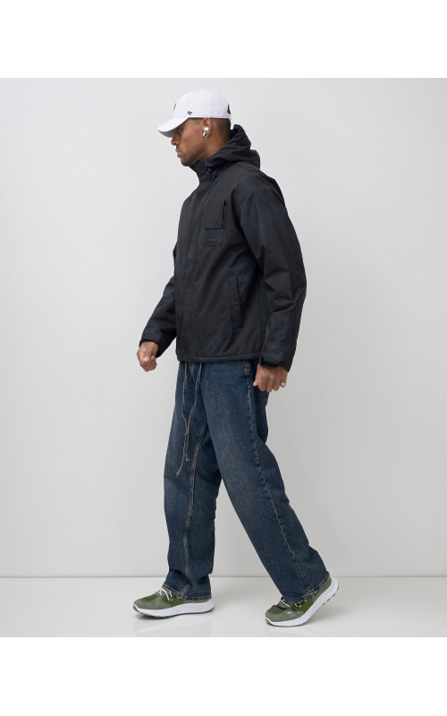 Мужская спортивная куртка для весны и осени, чёрная, для активного отдыха в Тюмени