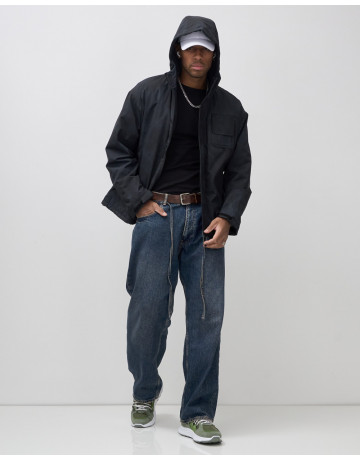 Мужская спортивная куртка для весны и осени, чёрная, для активного отдыха в Тюмени