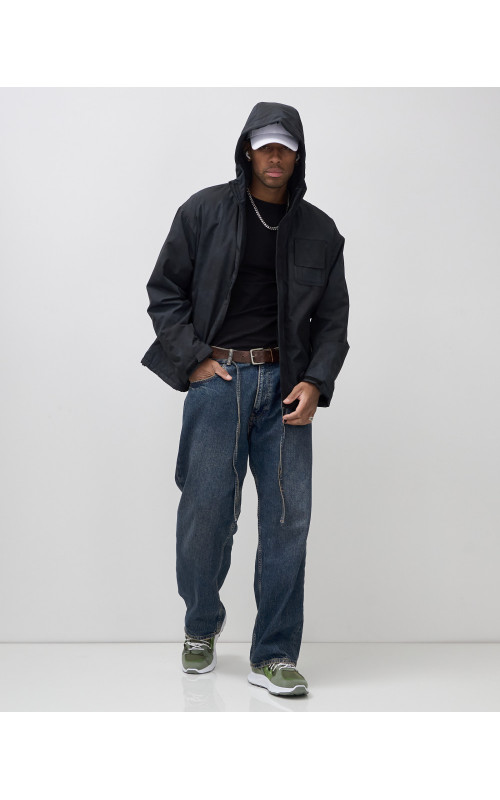 Мужская спортивная куртка для весны и осени, чёрная, для активного отдыха в Тюмени