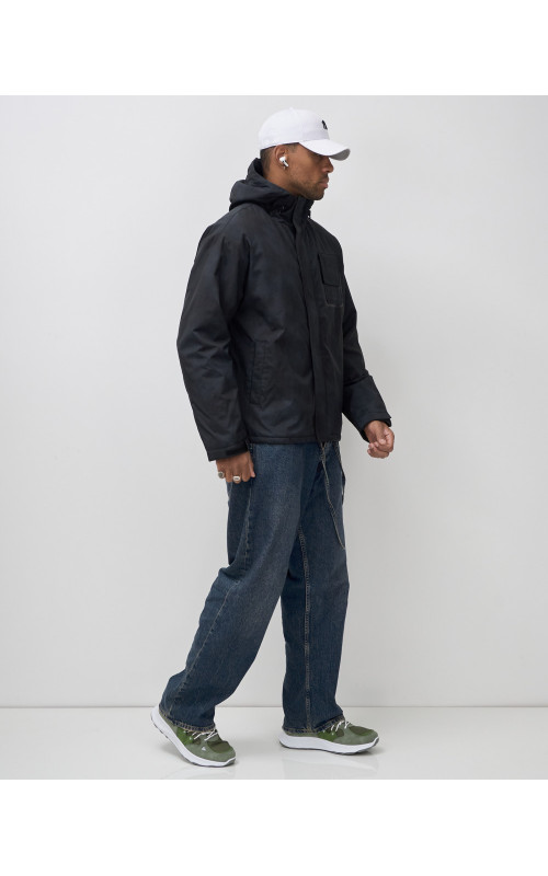 Мужская спортивная куртка для весны и осени, чёрная, для активного отдыха в Тюмени