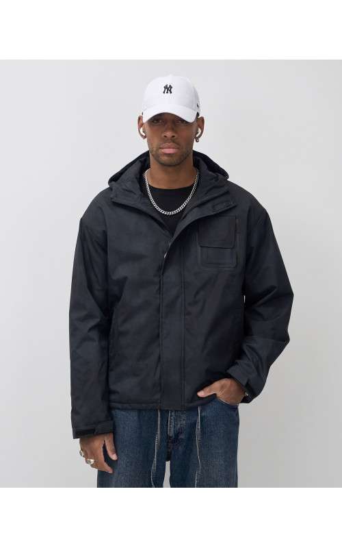 Мужская спортивная куртка для весны и осени, чёрная, для активного отдыха в Тюмени