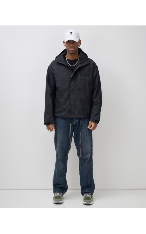 Мужская спортивная куртка для весны и осени, чёрная, для активного отдыха в Тюмени