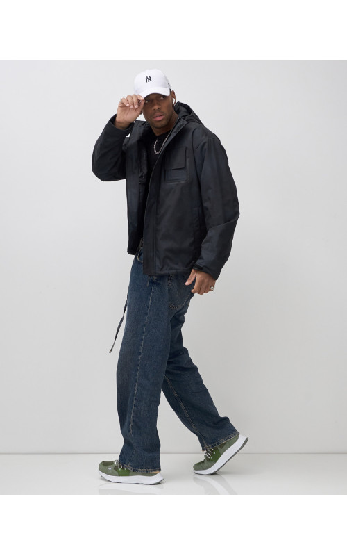 Мужская спортивная куртка для весны и осени, чёрная, для активного отдыха в Тюмени