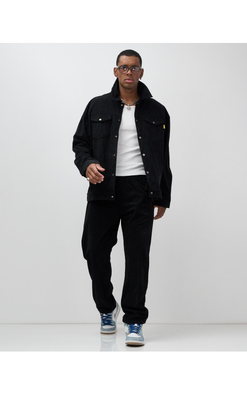 Мужской спортивный костюм для весны и лета, чёрный, для активного отдыха в Тюмени