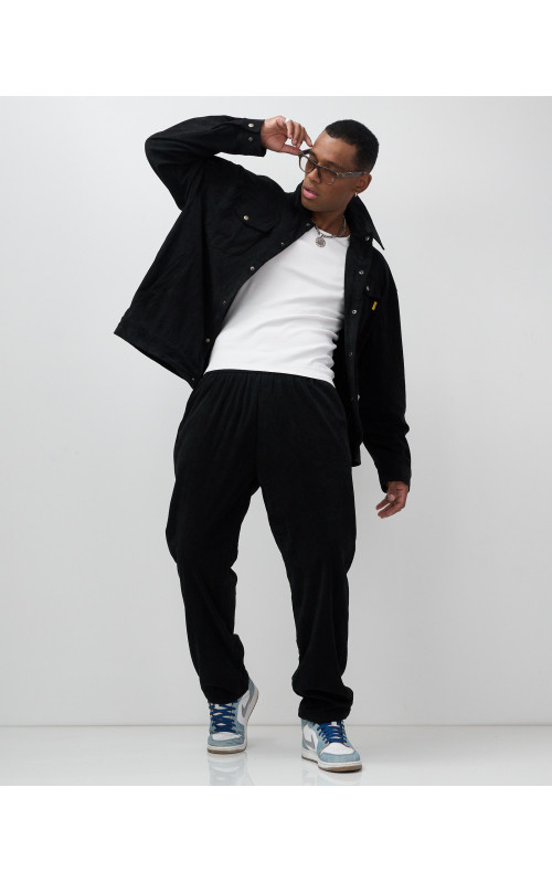 Мужской спортивный костюм для весны и лета, чёрный, для активного отдыха в Тюмени