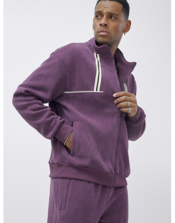 Мужской демисезонный спортивный костюм на флисе, фиолетовый, для спорта. в Тюмени