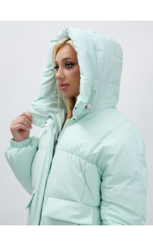 Женская куртка летучая мышь с капюшоном для холодной погоды.