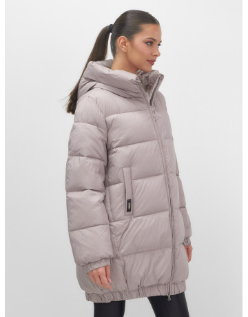 Пуховик женский зимний большой размер светло-коричневый. в Тюмени