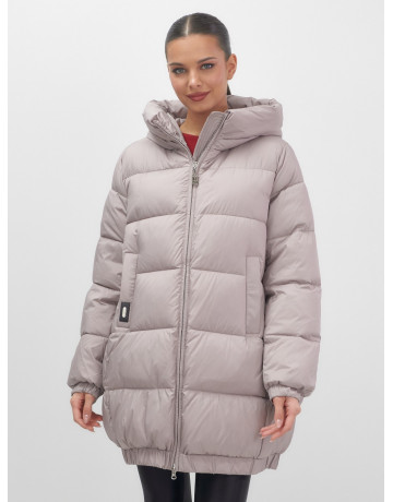 Пуховик женский зимний большой размер светло-коричневый. в Тюмени