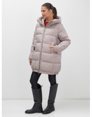 Пуховик женский зимний большой размер светло-коричневый. в Тюмени