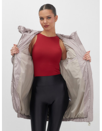 Пуховик женский зимний большой размер светло-коричневый. в Тюмени