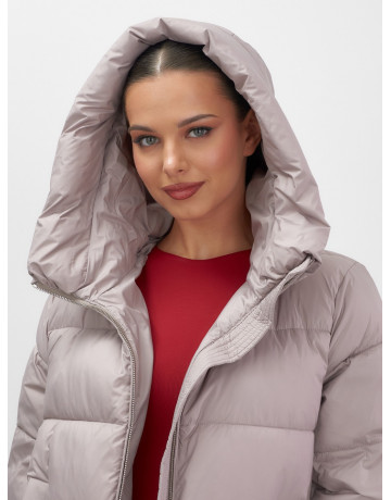 Пуховик женский зимний большой размер светло-коричневый. в Тюмени