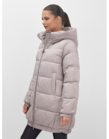 Пуховик женский зимний большой размер светло-коричневый. в Тюмени