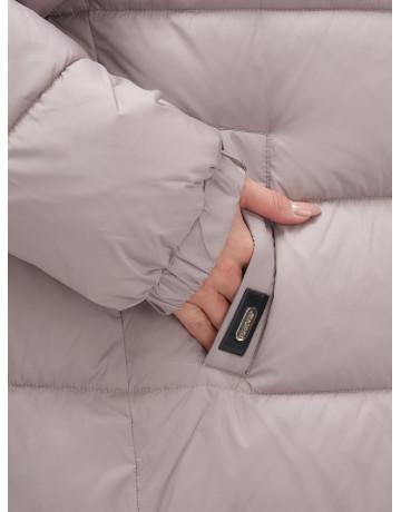 Пуховик женский зимний большой размер светло-коричневый. в Тюмени