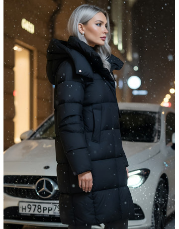 Длинный зимний пуховик для женщин