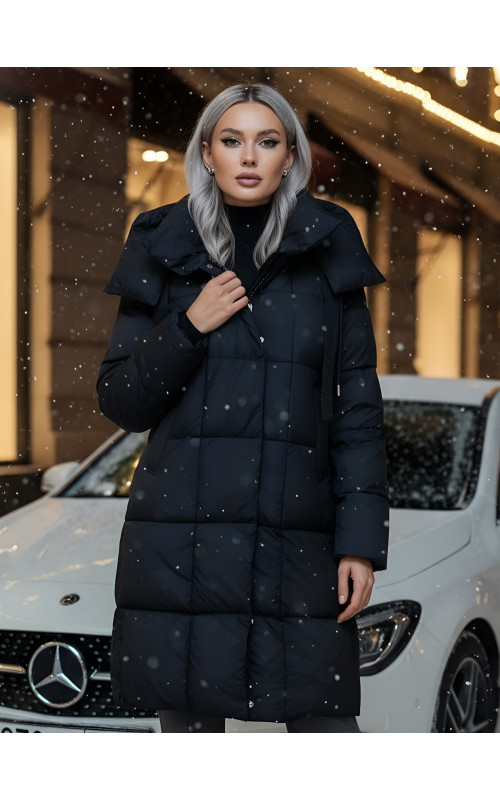 Длинный зимний пуховик для женщин