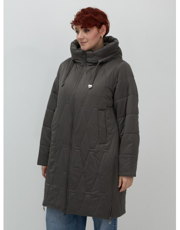 Длинный зимний пуховик для женщин с капюшоном.