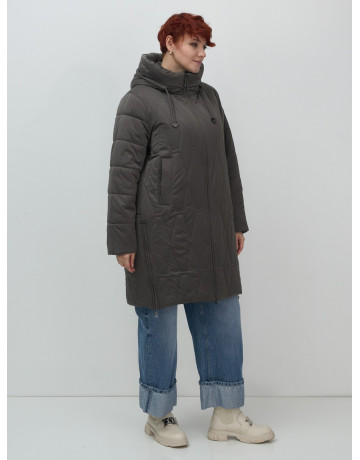 Длинный зимний пуховик для женщин с капюшоном.