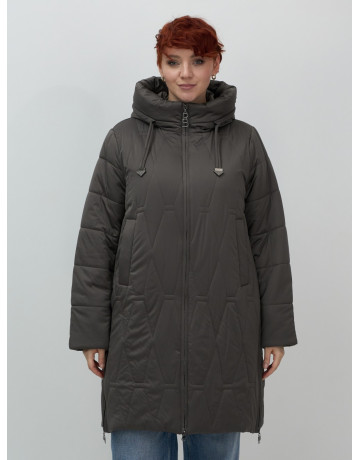 Длинный зимний пуховик для женщин с капюшоном.