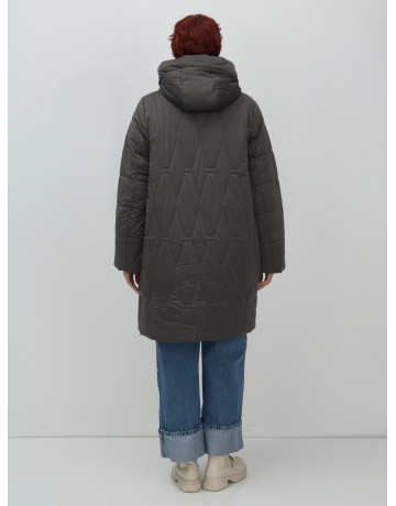 Длинный зимний пуховик для женщин с капюшоном.