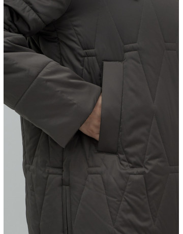 Длинный зимний пуховик для женщин с капюшоном.