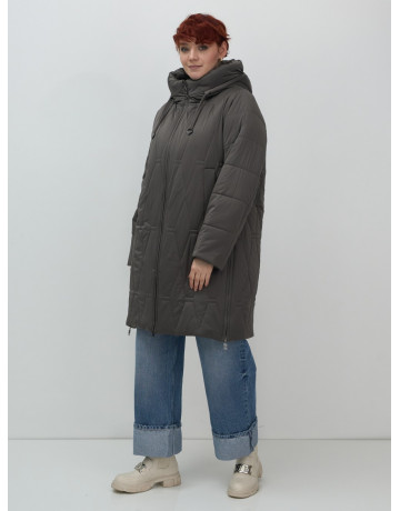 Длинный зимний пуховик для женщин с капюшоном.