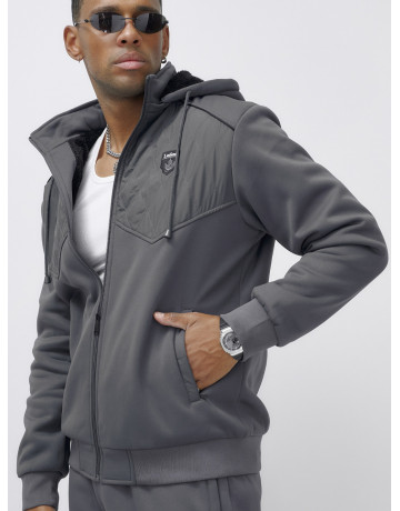 Мужской зимний спортивный костюм с начёсом, серый, для активного отдыха. в Тюмени