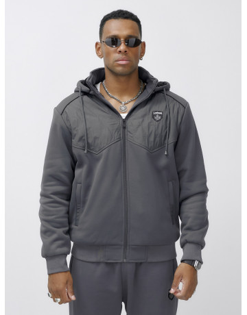 Мужской зимний спортивный костюм с начёсом, серый, для активного отдыха. в Тюмени