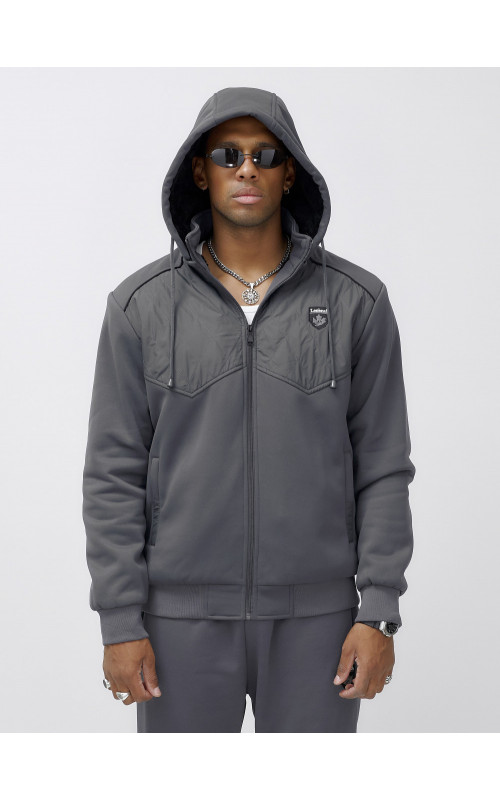 Мужской зимний спортивный костюм с начёсом, серый, для активного отдыха. в Тюмени