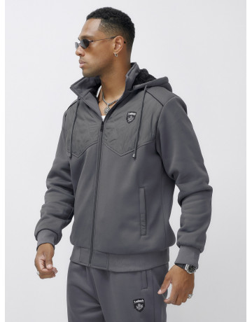 Мужской зимний спортивный костюм с начёсом, серый, для активного отдыха. в Тюмени