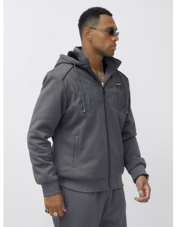 Мужской зимний спортивный костюм с начёсом, серый, для активного отдыха. в Тюмени