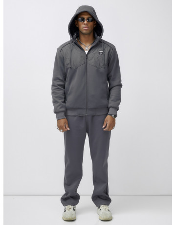 Мужской зимний спортивный костюм с начёсом, серый, для активного отдыха. в Тюмени