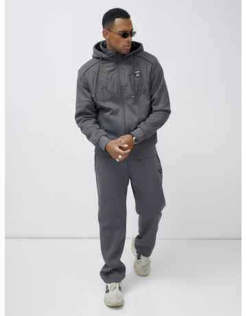 Мужской зимний спортивный костюм с начёсом, серый, для активного отдыха. в Тюмени