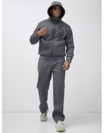 Мужской зимний спортивный костюм с начёсом, серый, для активного отдыха. в Тюмени