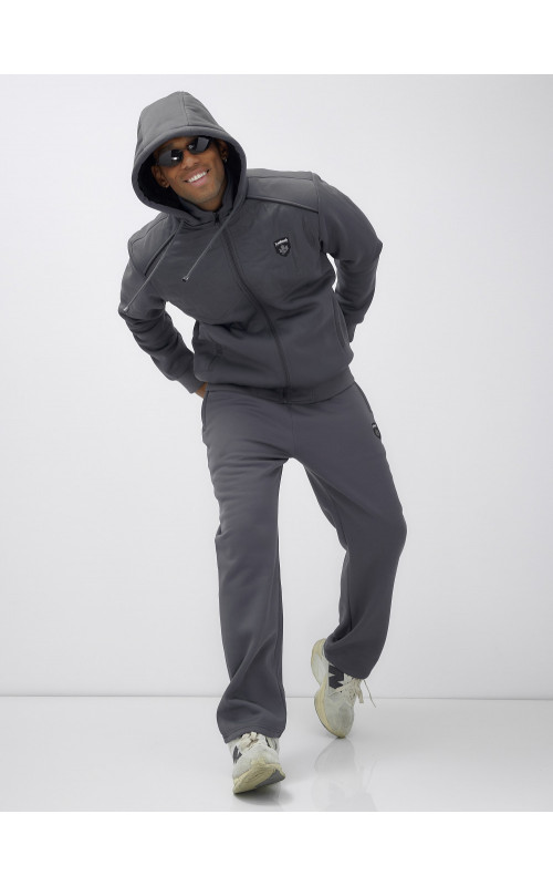 Мужской зимний спортивный костюм с начёсом, серый, для активного отдыха. в Тюмени